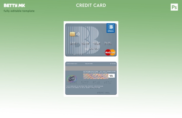 Модерен стил на шаблон за мастер картички на Грузија Базис банка